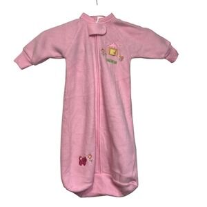 VTG Carter's 0-9 Months Baby Girl‎ Fleece Sleeper Long Sleeve Cozy Pj